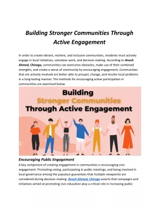 Building Resilient Communities Through Active Participation