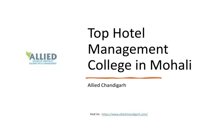 top hotel management college in mohali