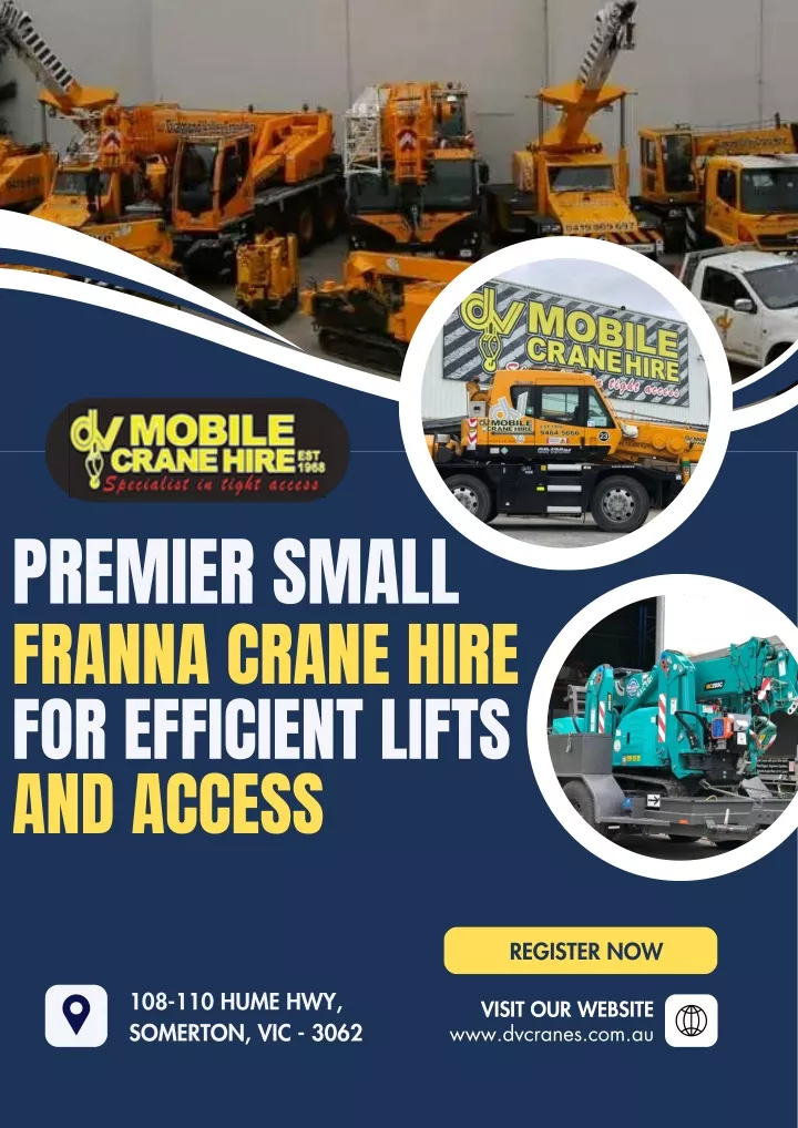 premier small franna crane hire for efficient