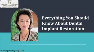 Everything You Should Know About Dental Implant Restoration