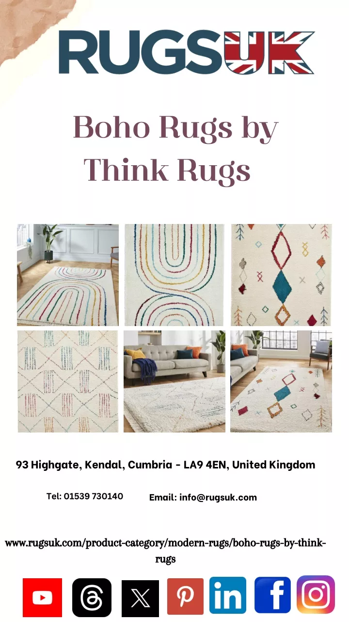 boho rugs by think rugs