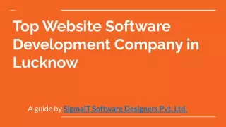 Top Website Software Development Company in Lucknow