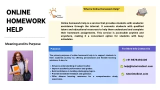 what is online homework help