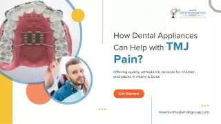 How Dental Appliances Can Help with TMJ Pain?