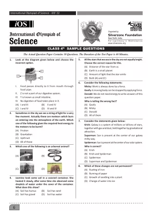 international olympiad of science ios 22