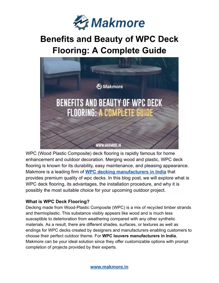 benefits and beauty of wpc deck flooring