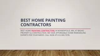 Best Home Painting Contractors