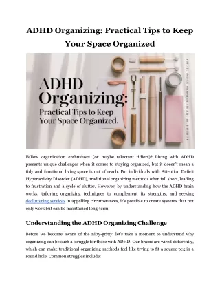 ADHD Organizing_ Practical Tips to Keep Your Space Organized