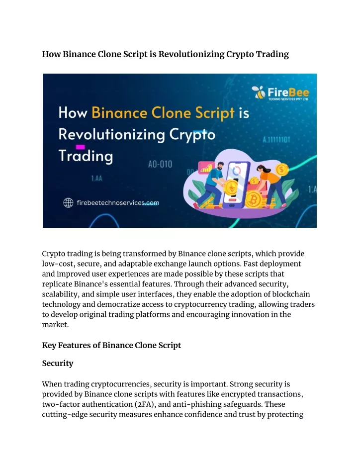 how binance clone script is revolutionizing