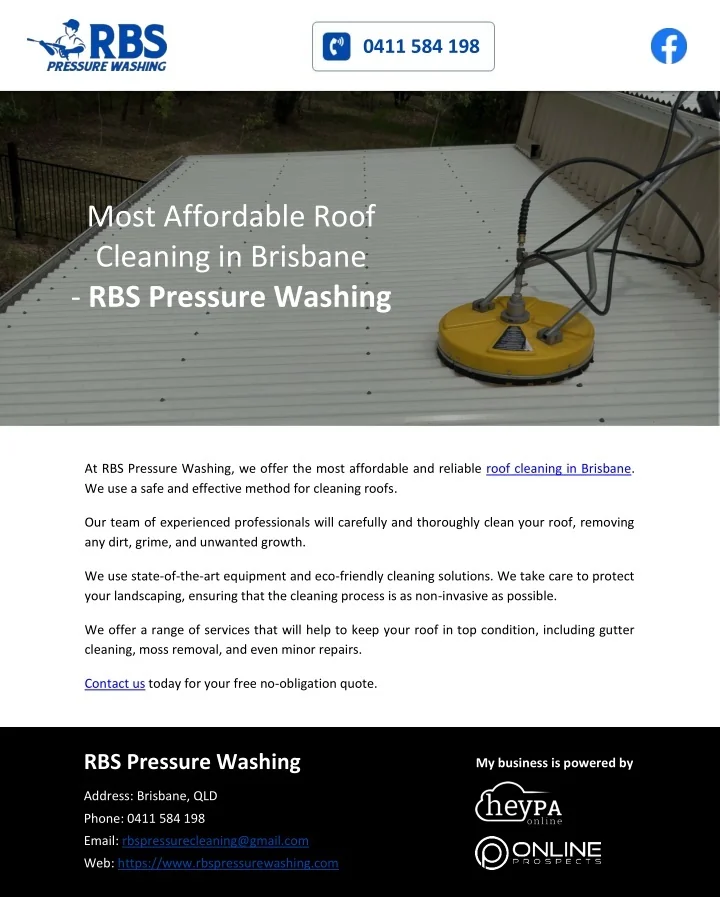 PPT - Most Affordable Roof Cleaning in Brisbane - RBS Pressure Washing ...
