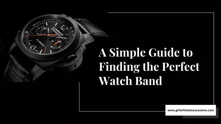 a simple guide to finding the perfect watch band