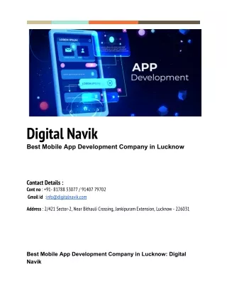 digital navik best mobile app development company