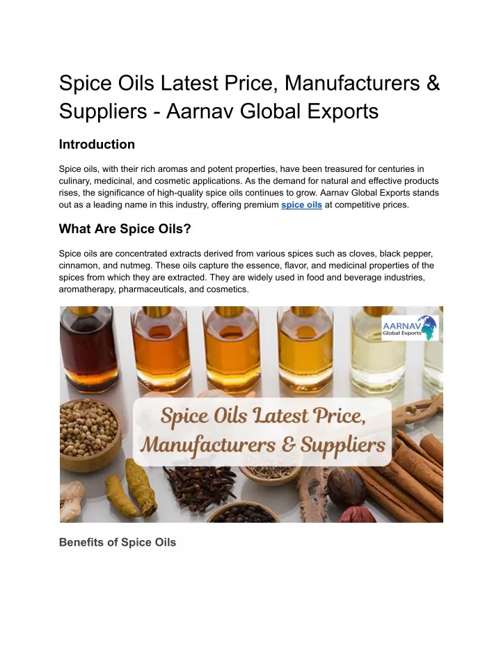 spice oils latest price manufacturers suppliers