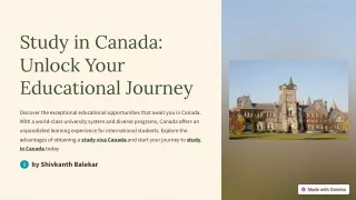 study in canada unlock your educational journey