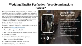 Wedding Playlist Perfection Your Soundtrack to Forever 