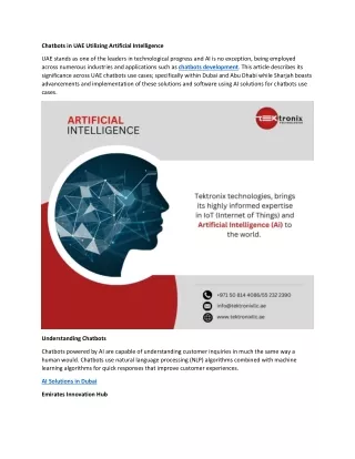 chatbots in uae utilizing artificial intelligence