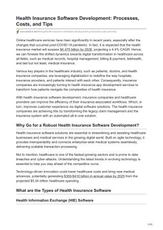 Health Insurance Software Development: Processes, Costs, and Tips