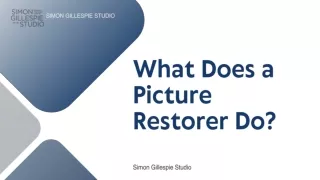 what does a picture restorer do