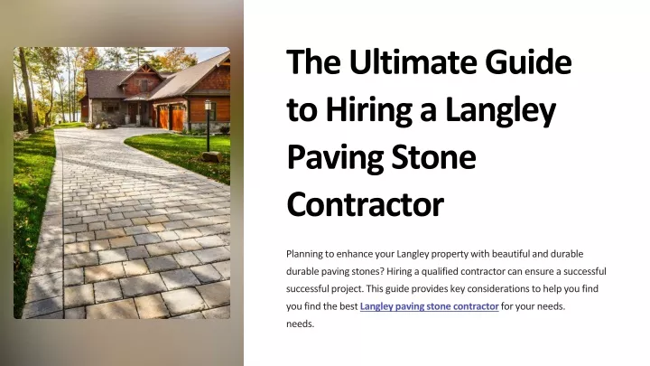 the ultimate guide to hiring a langley paving