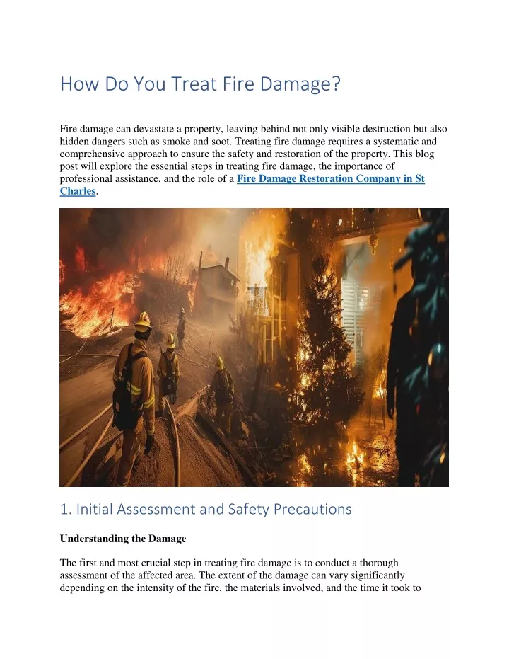 how do you treat fire damage