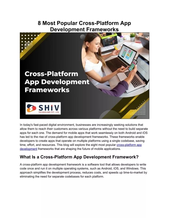 8 most popular cross platform app development