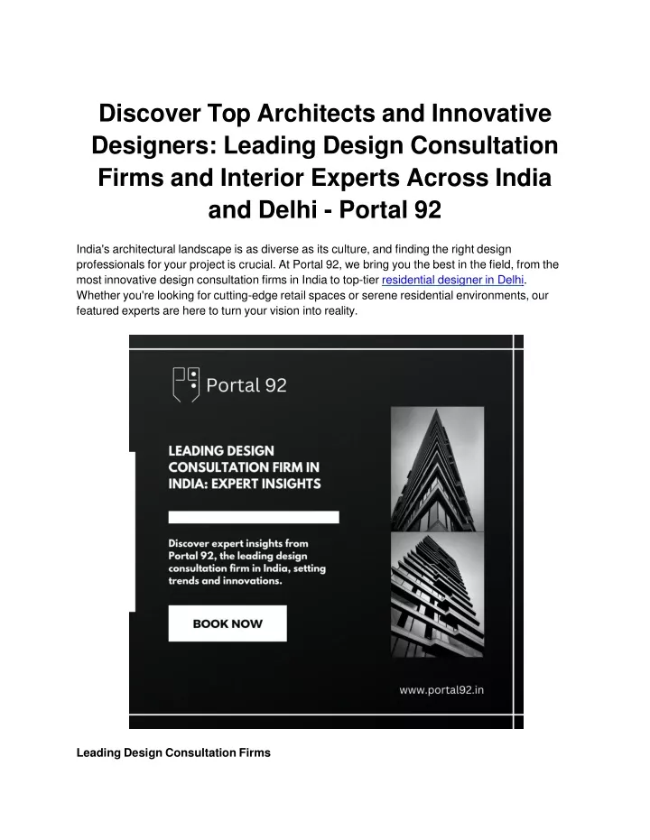 discover top architects and innovative designers