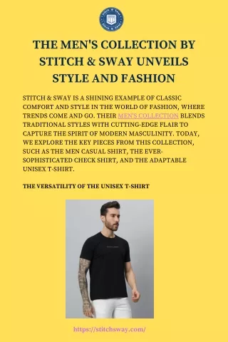 The Men's Collection by Stitch & Sway Unveils Style and fashion