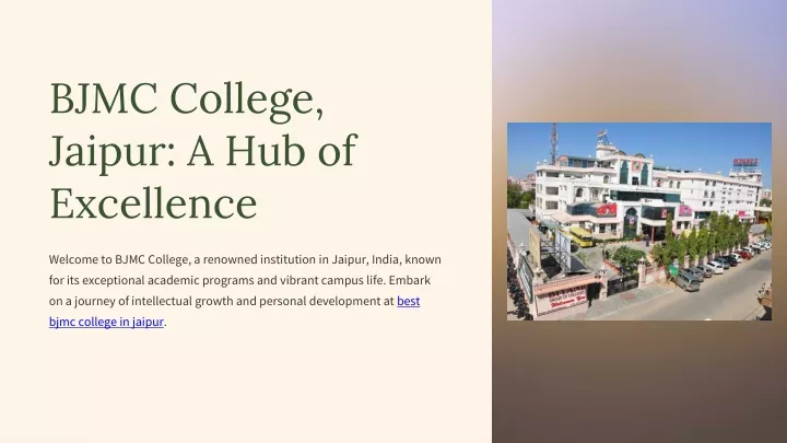 bjmc college jaipur a hub of excellence