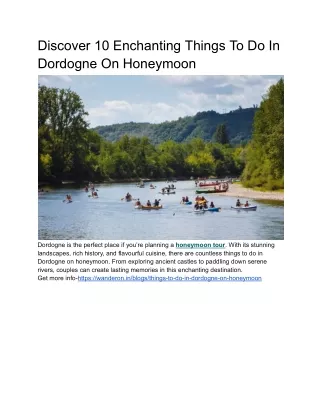 discover 10 enchanting things to do in dordogne