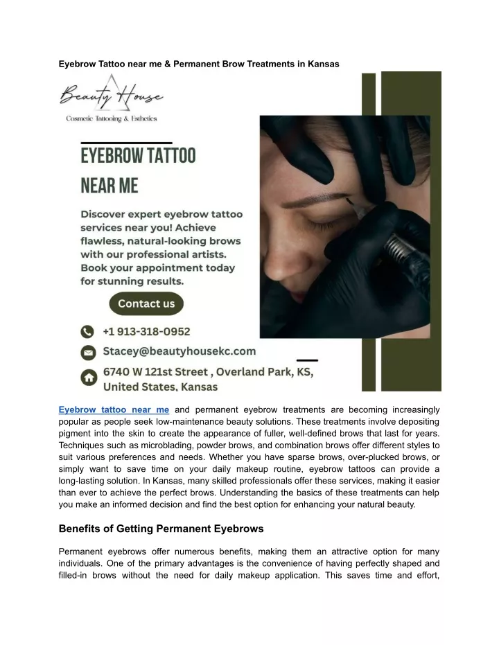 eyebrow tattoo near me permanent brow treatments