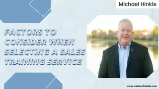 Factors to Consider When Selecting a Sales Training Service