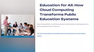 Education for All How Cloud Computing Transforms Public Education Systems