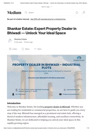 Shankar Estate_ Expert Property Dealer in Bhiwadi — Unlock Your Ideal Space