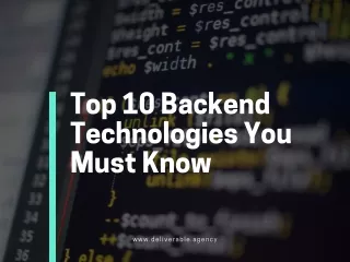 10 Backend Technologies