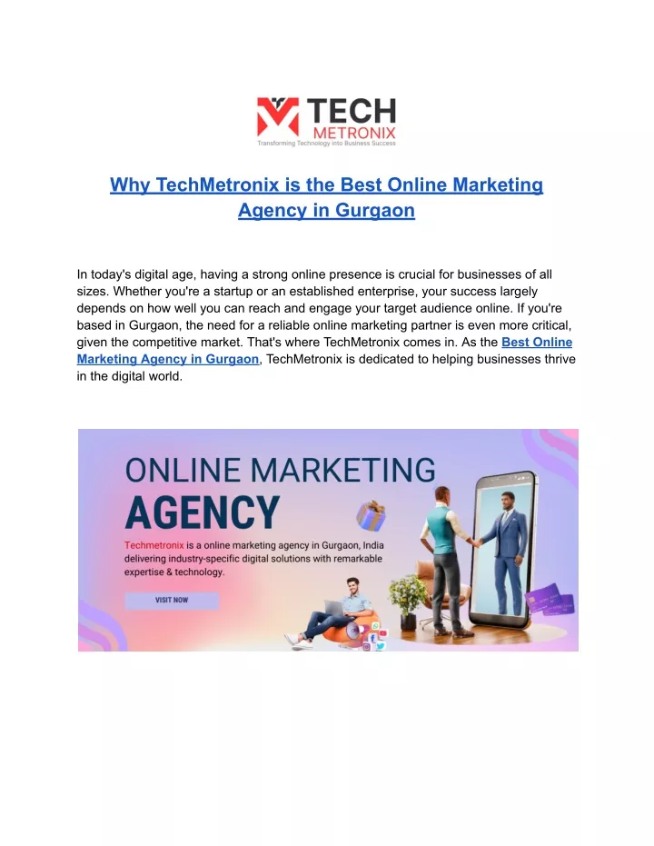 why techmetronix is the best online marketing