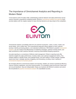 the importance of omnichannel analytics