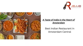 Savor Indian Flavors: Top Indian Restaurant  Amsterdam Central