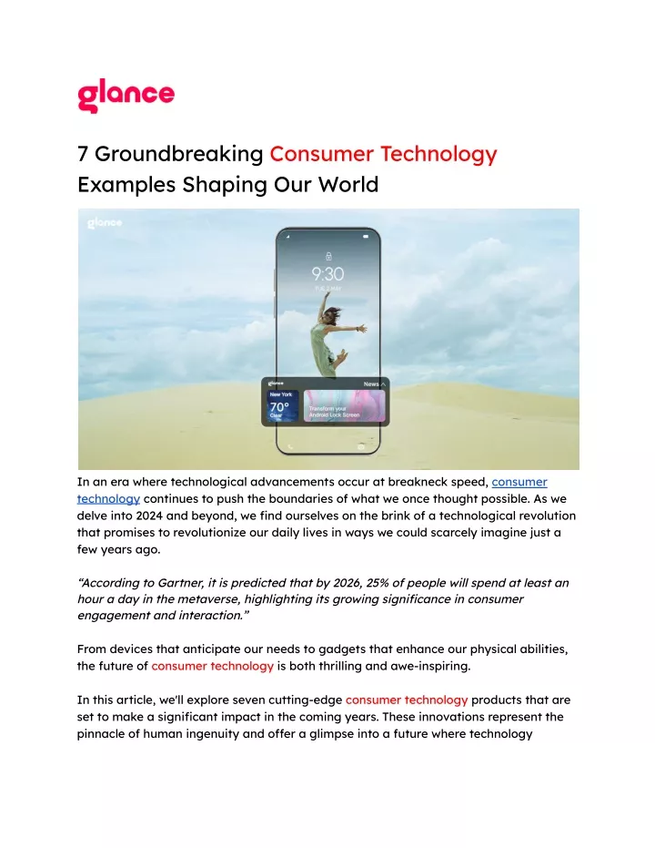 7 groundbreaking consumer technology examples