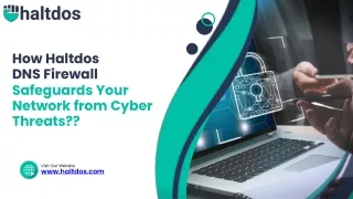 How Haltdos DNS Firewall Safeguards Your Network from Cyber Threats