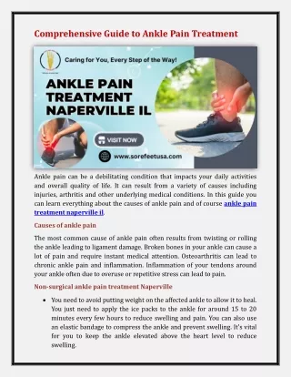 ankle pain treatment naperville il