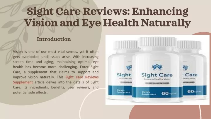 PPT - Sight Care Reviews PowerPoint Presentation, free download - ID ...