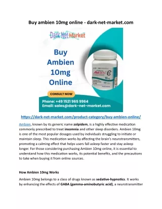 Buy ambien 10mg online - dark-net-market