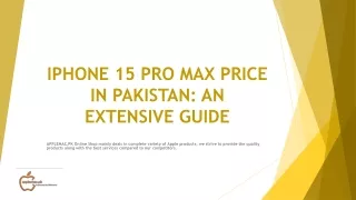 iPhone 15 Pro Max Price in Pakistan An Extensive Guide