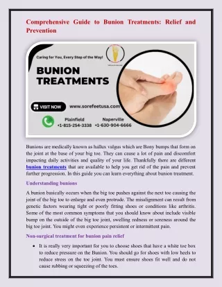 bunion treatments