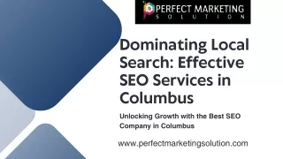 Dominating Local Search Effective SEO Services in Columbus