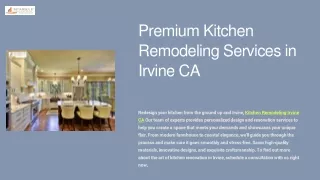 Premium Kitchen Remodeling Services in Irvine CA