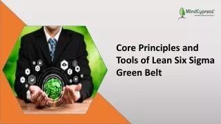 core principles and tools of lean six sigma green