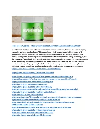 tonic green australia https www facebook