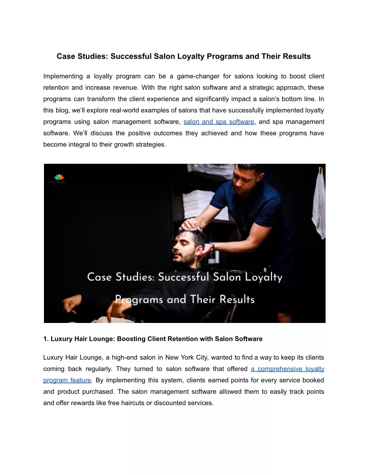 case studies successful salon loyalty programs