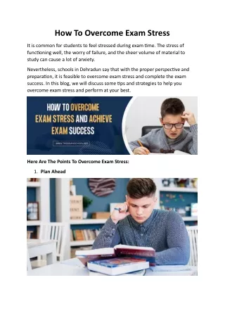 how to overcome exam stress